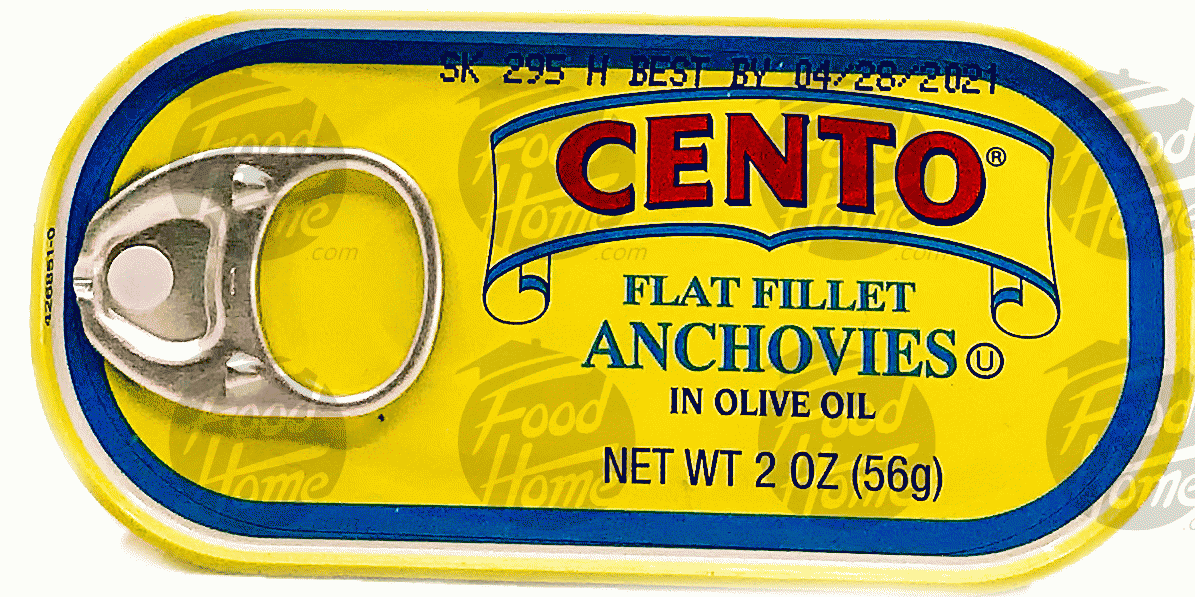 Cento  flat fillet anchovies in olive oil, salt added Full-Size Picture